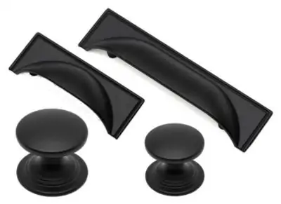 windsor black handle knob